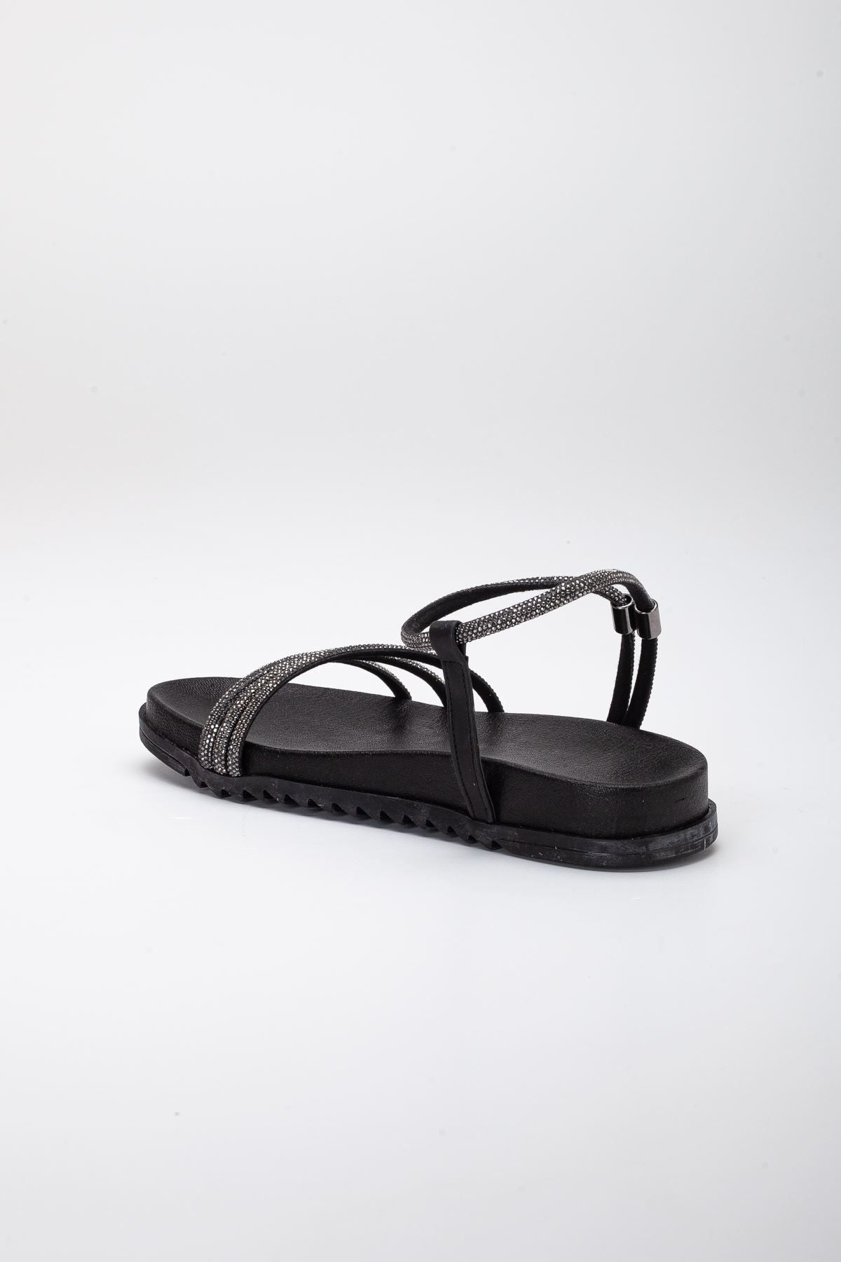 Aden Taşlı Sandalet Ten