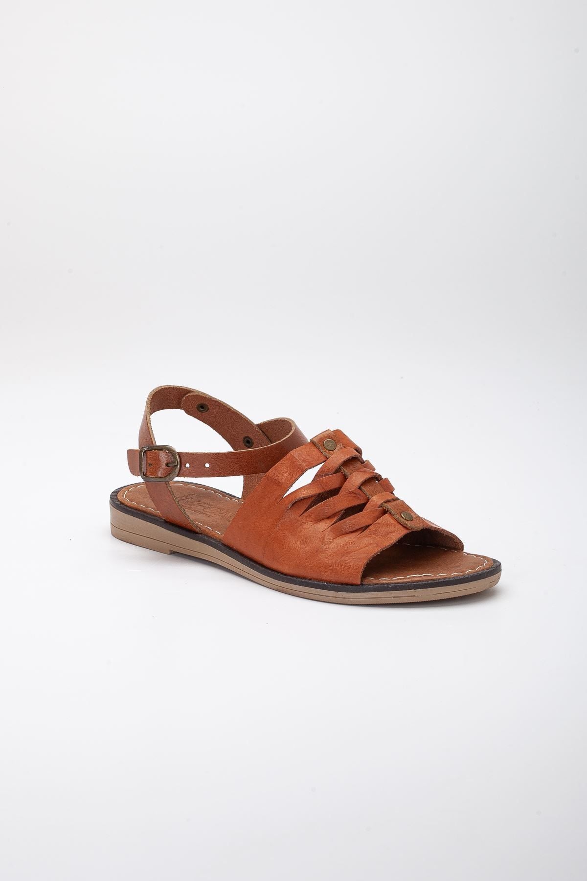 Bera Hakiki Deri Sandalet Taba