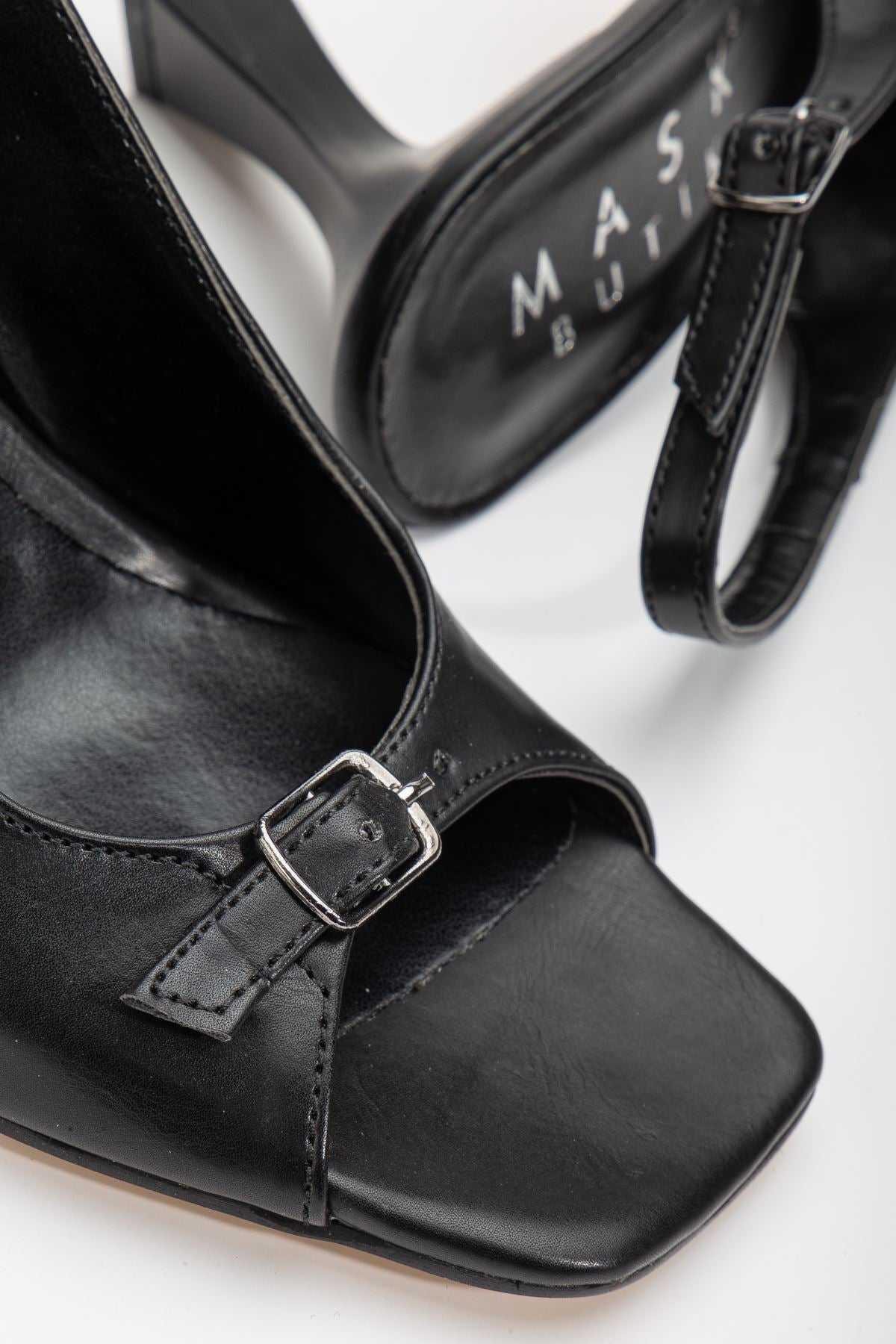 Felya Arkası Açık Topuklu Ayakkabı Bej