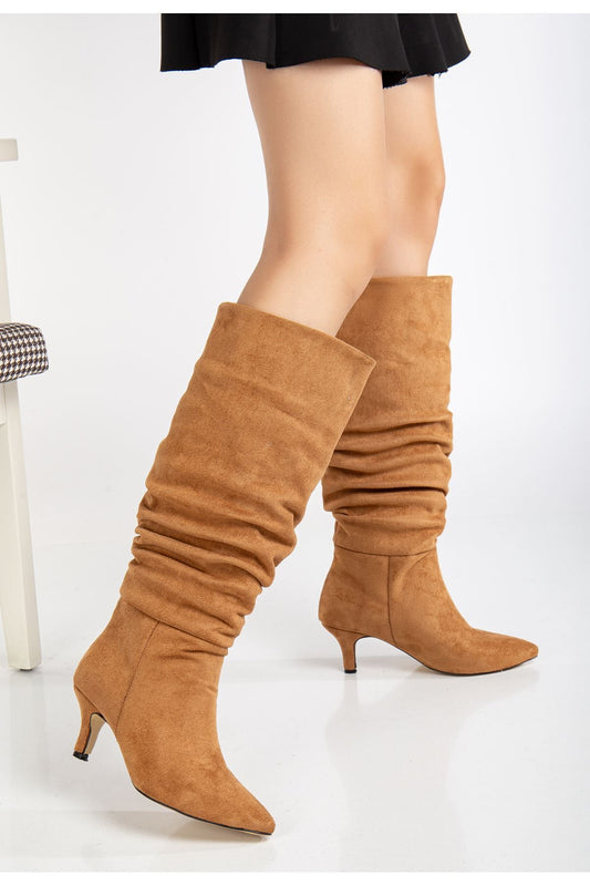 Lema Topuklu Çizme Taba