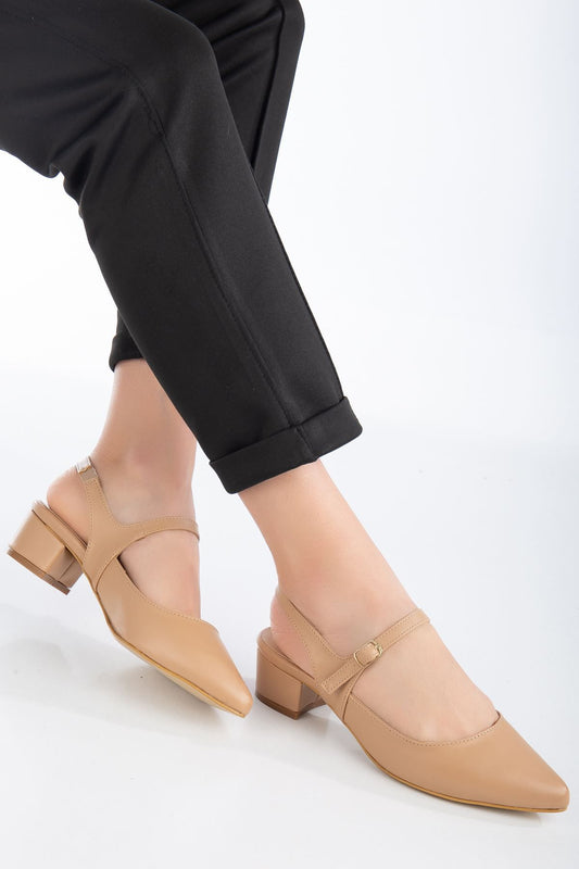 Milena Kısa Topuklu Ayakkabı Ten