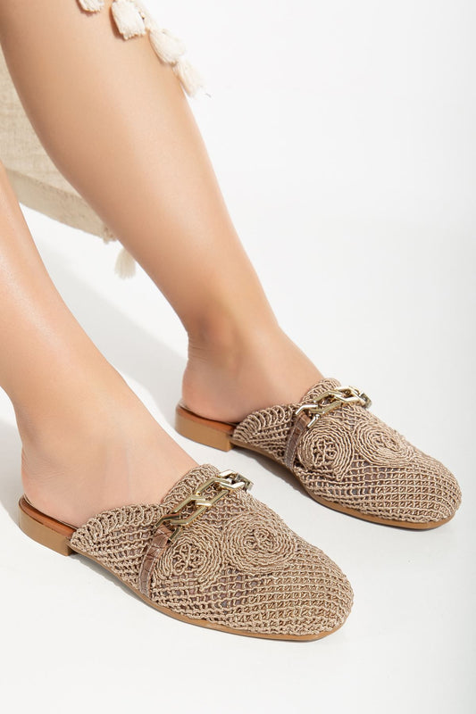 Motto Hasır Terlik Natural