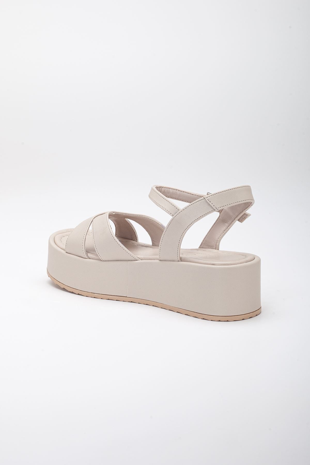 Peria Dolgu Topuk Sandalet Saks Mavi