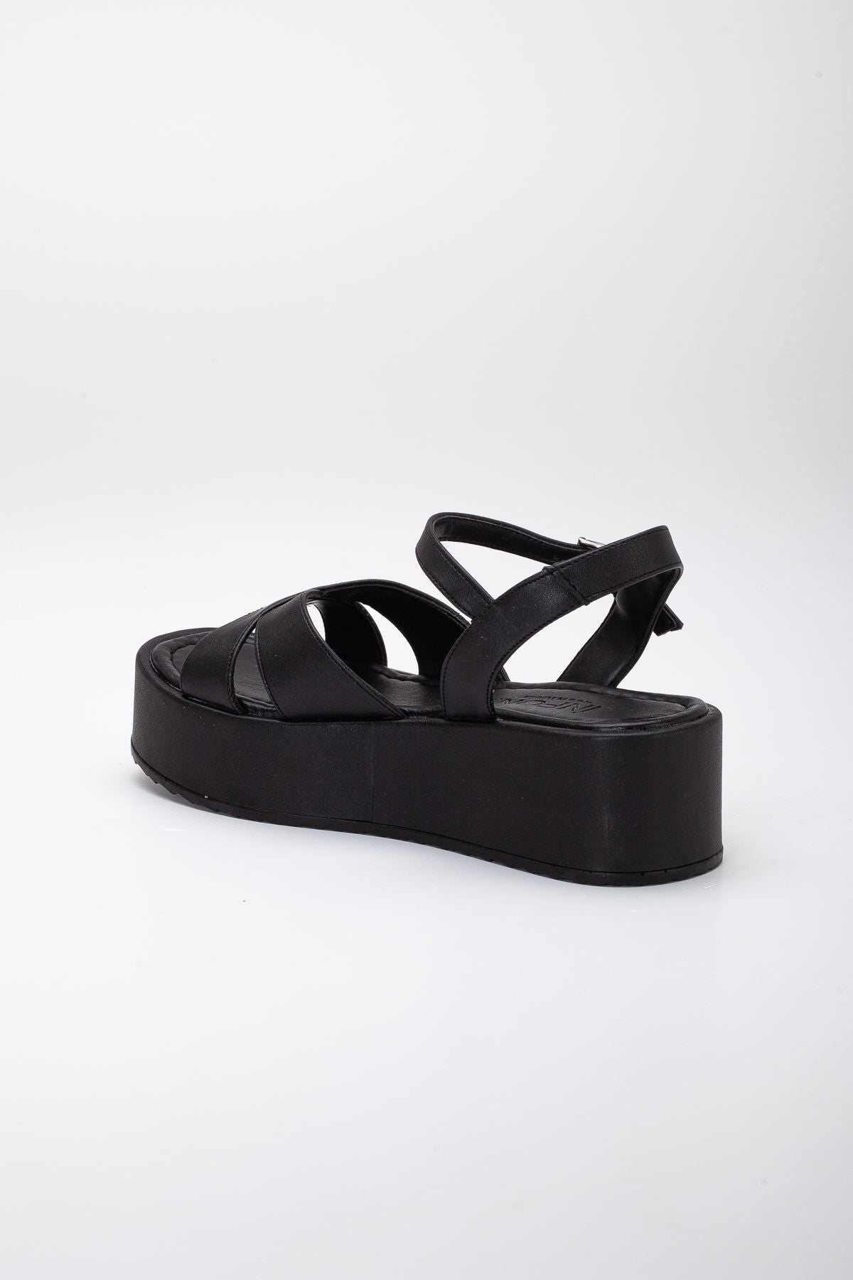 Peria Dolgu Topuk Sandalet Saks Mavi