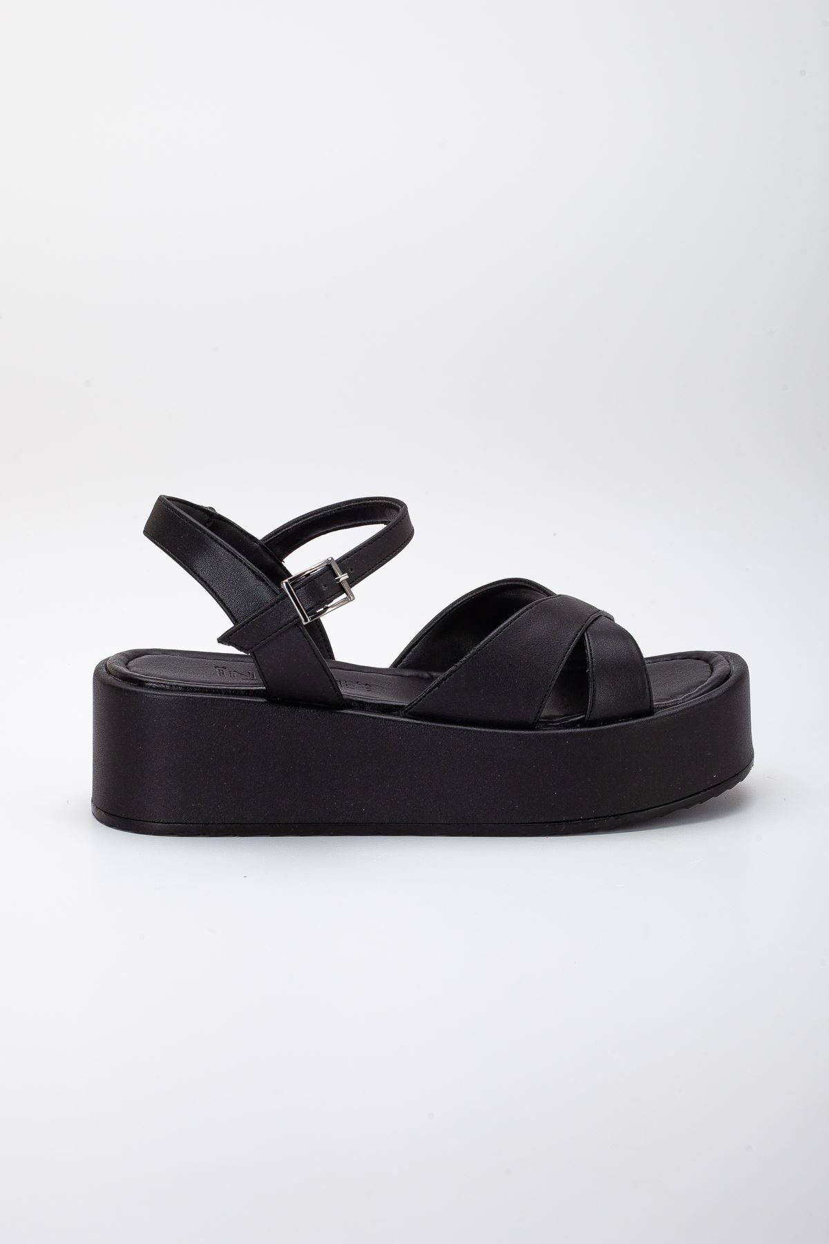 Peria Dolgu Topuk Sandalet Saks Mavi