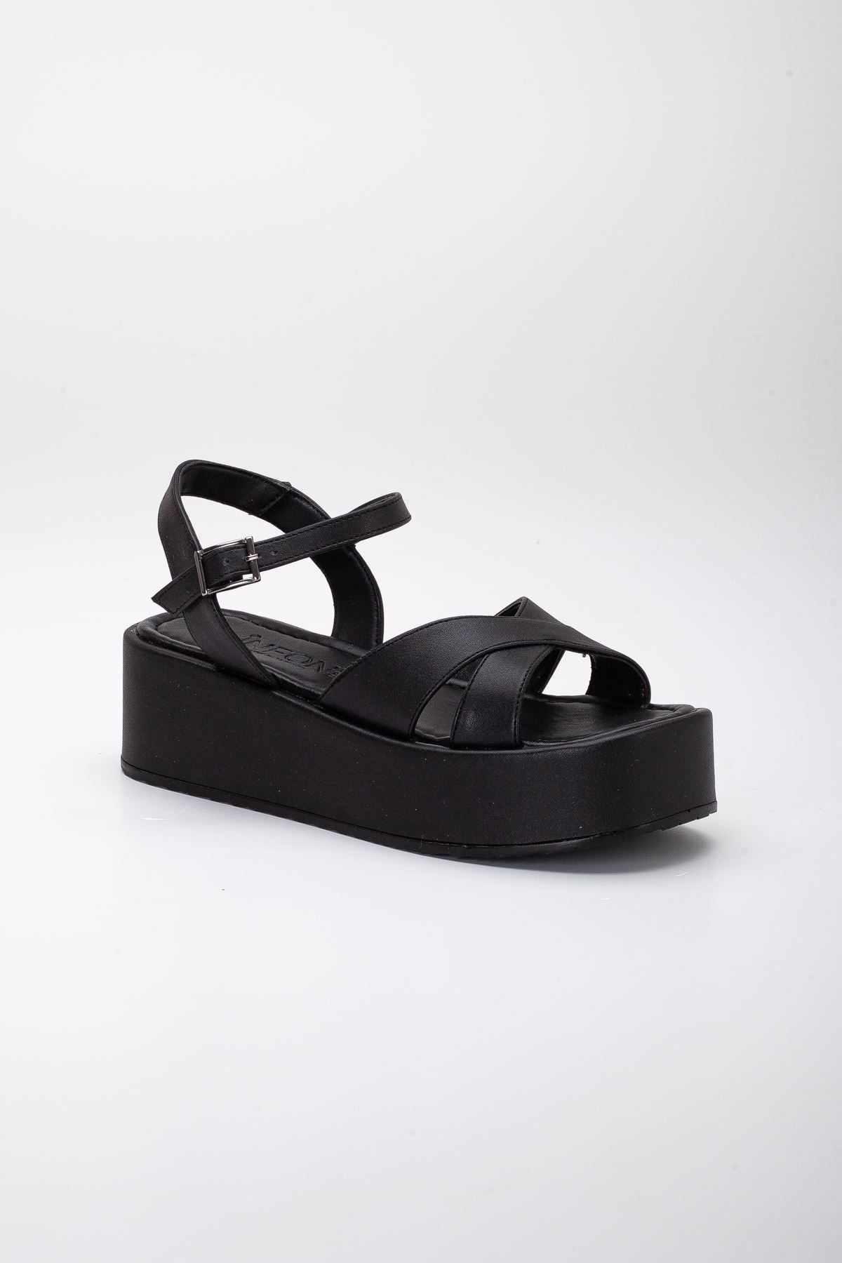 Peria Dolgu Topuk Sandalet Saks Mavi