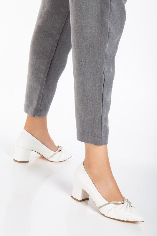 Selis Topuklu Ayakkabı Beyaz