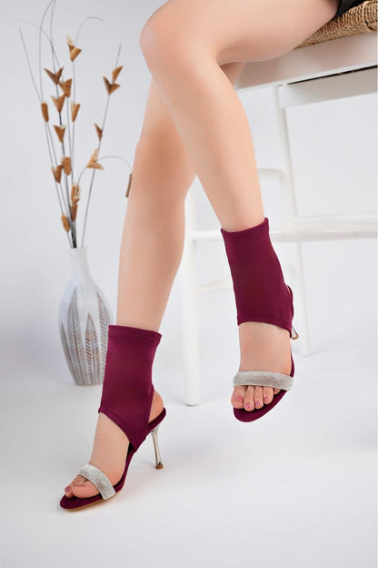 Harva High Heel Suede Shoes Gray