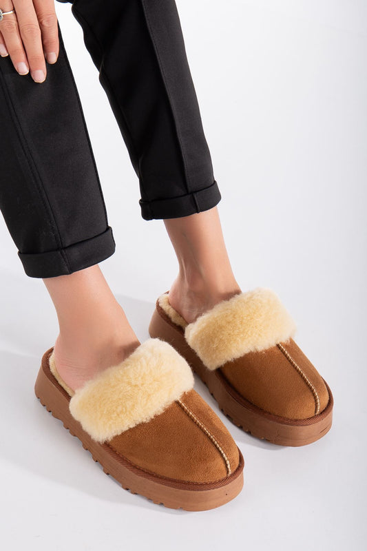 Lidya Ugg Slippers Tan