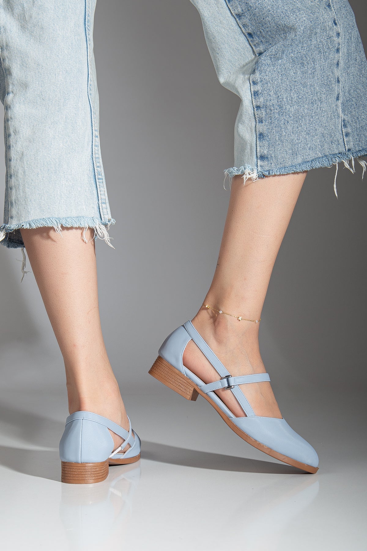 Mary Low Heel Shoes Mint Green