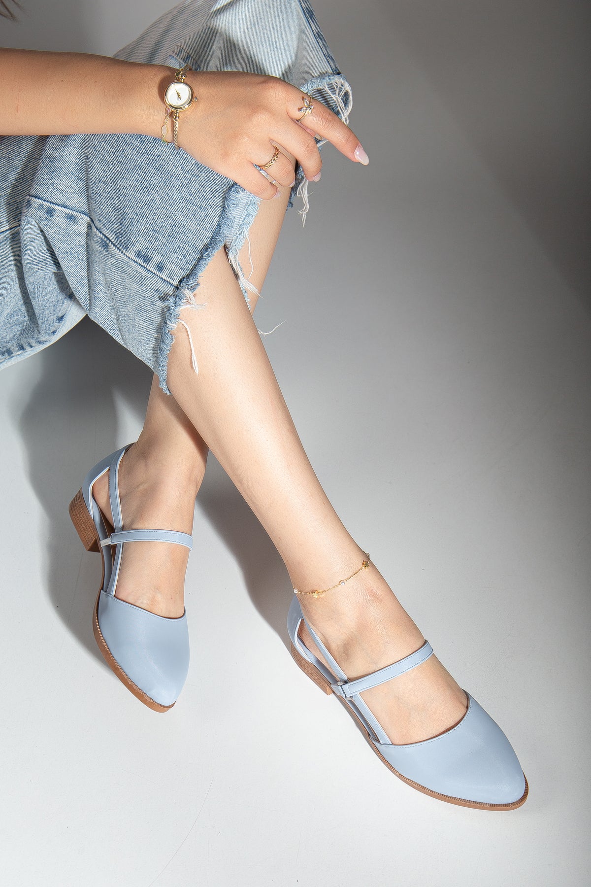 Mary Low Heel Shoes Mint Green