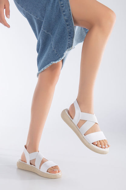 Msk0014 Elastic Sandals Black