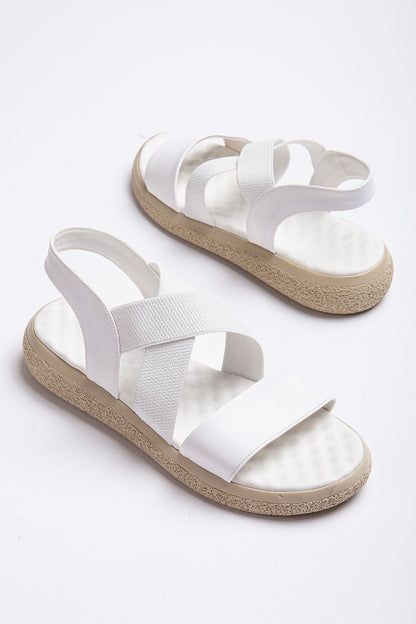 Msk0014 Elastic Sandals Black