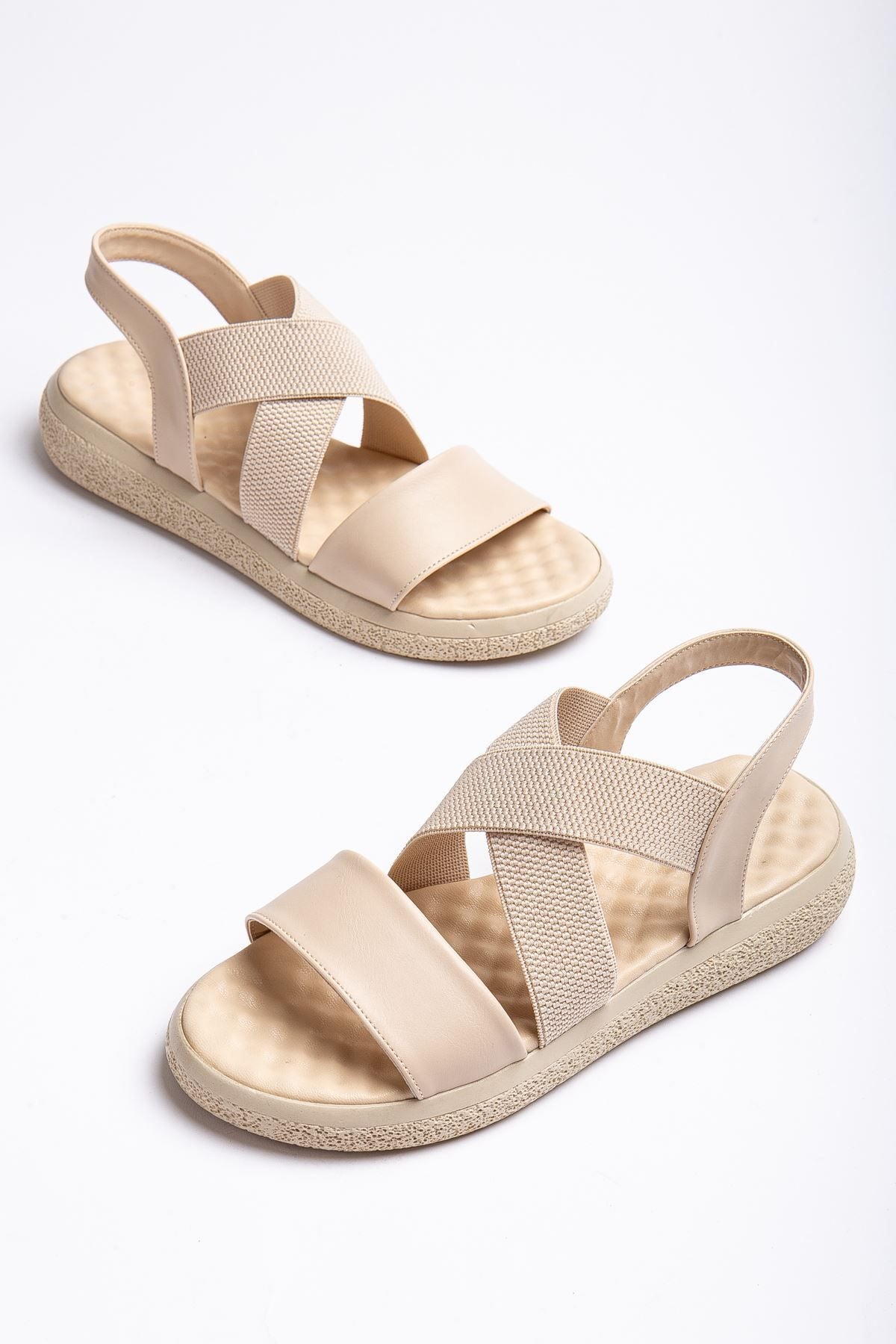 Msk0014 Elastic Sandals Black